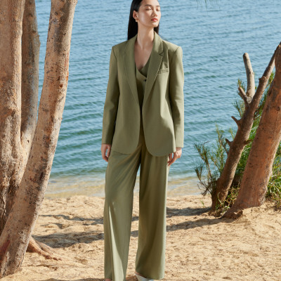 Quần ống suông form rộng PHOEBE thiết kế cao cấp WHITE CHIC