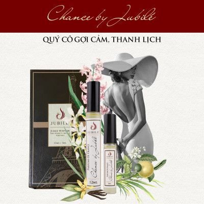 Chance by Jubilé - Tinh dầu nước hoa Pháp nữ Dạng lăn 12ml Thơm Lâu, Sang Trọng, Quyến Rũ
