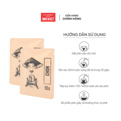 Cà phê phin giấy-  cà phê Arabica (Arabica coffee -ground coffee drip bag)100gr