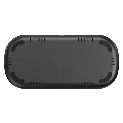 Đế sạc nhanh không dây Qi 2 in 1 cho điện thoại cho iPhone và tai nghe cho Apple Airpods 2 hiệu CHOETECH HPK-T535-S công suất 10W sạc cùng lúc 02 thiết bị - Hàng chính hãng