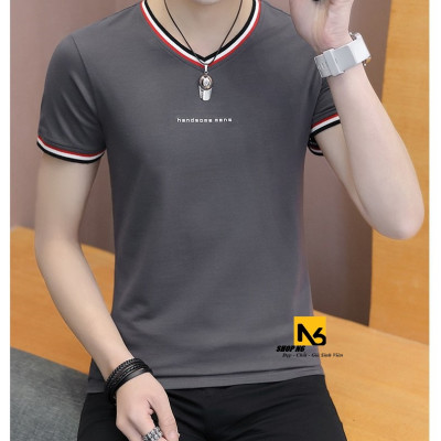 Áo Thun Nam Có Cổ Tròn Thun Cá Sấu Cotton 4 chiều Co Giãn Phom Body Phối Màu Thời Trang Hàn Quốc Giá Tốt Cao Cấp AT11 - ShopN6