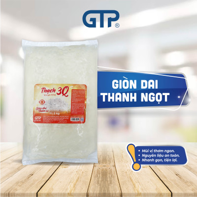 Hạt Thạch 3Q GTP (Túi 2kg) - Trân châu trắng giòn, thạch 3Q