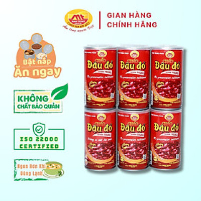 Cháo đậu đỏ Minh Trung 365g - Cháo Đậu Đỏ 6 (combo 6 lon)