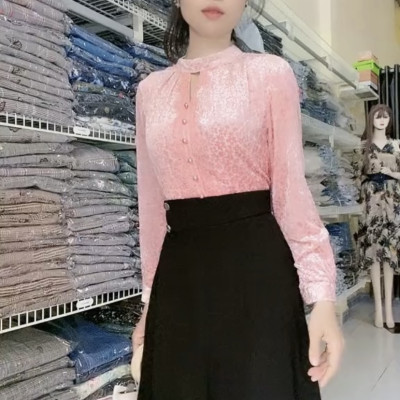 Đầm liền eo cao tựa set áo sơ vin chân váy Myqlothing.