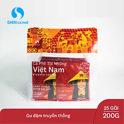 Cà phê Việt Nam - SHIN Cà Phê - Túi Nhúng - Túi 25 gói
