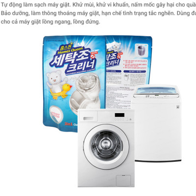 Bột Tẩy Diệt Khuẩn Vệ Sinh Lồng Máy Giặt Homes Queen (400g)