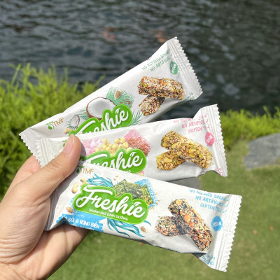 Set 3 thanh gạo lứt mix hạt dinh dưỡng Freshie 3 vị TÂM MINH FOODS ăn sáng thuần thực vật