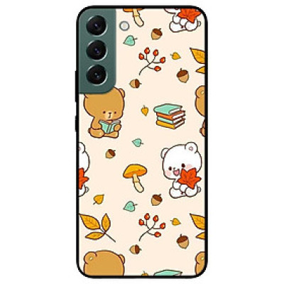 Ốp lưng dành cho Samsung S22 - S22 Plus - S22 Ultra - Hoạ Tiết Gấu Nâu Trắng