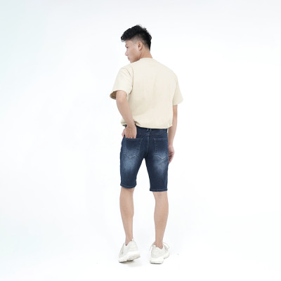 Quần Short Jeans Nam Rách Cao Cấp HUNTER X-RAYS Form Slimfit Thun Màu Xanh S56