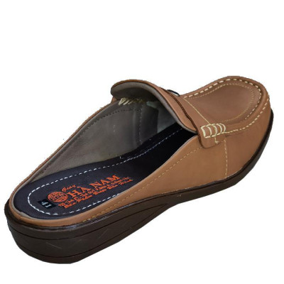 Dép bít mũi nam HÀ NAM da bò thật cao cấp GSB2059