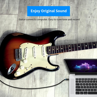 VENTION 3.5mm to 6.5mm Audio Cable Male to Male Audio Cable for Phone Speaker Guitar 5m (Black)