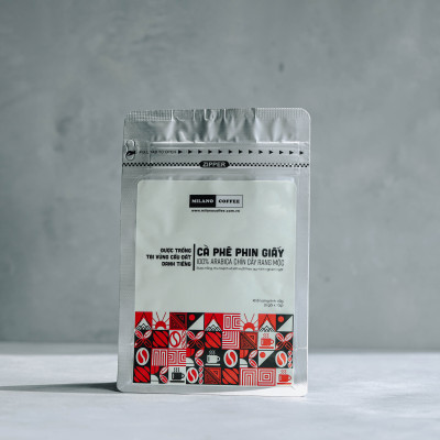 Cà phê phin giấy Arabica chín cây rang mộc Milano Coffee