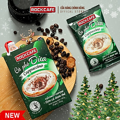 ROCKCAFE - CAPPUCCINO DỪA (5 gói x 30 gram)