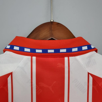 Áo Bóng Đá Retro Atletico Madrid 1994/1995 - Sân Nhà bản cao cấp vải Cotton Polyester