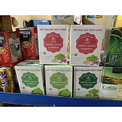 Nông Xanh Garden Combo 4 Hộp Bột Rau Má Thủy Canh Nguyên Chất + Nguyên Chất Có Đường + Đậu Xanh Cốt Dừa + Hạt Sen Hộp 15 gói hòa tan uống liền, dễ uống, thanh nhiệt, thải độc, làm đẹp da