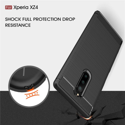 Ốp lưng chống sốc cho Sony Xperia 1 / XZ4 hiệu Likgus vân kim loại , chống sốc chuẩn quân đội, chống va đập - hàng nhập khẩu
