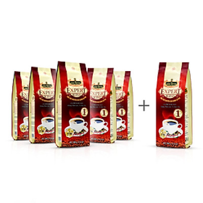 Combo 5 Cà Phê Rang Xay Expert Blend 1 KING COFFEE - Túi 500g + tặng 1 túi Expert cùng loại