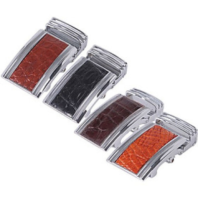 HJ9217-18-19-20 - Đầu khóa da cá sấu Huy Hoàng 4 phân đầu trắng màu đen, nâu đất, vàng bò, nâu đỏ