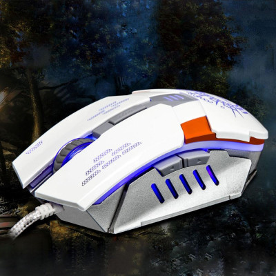 Chuột chơi game có dây FOREV 6 nút Có thể điều chỉnh 4000 DPI với đèn nền quang học