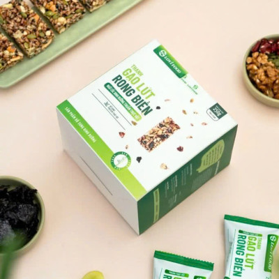 Thanh Gạo Lứt Rong Biển Lovifood 250g (10 gói x 25g) - Cung Cấp Vitamin và Khoáng Chất, Giúp Cân Đối Dinh Dưỡng, Tốt Cho Sức Khỏe, Bổ Sung Chất Đạm và Chất Xơ, Tốt Cho Tim Mạch, Huyết Áp - Người Ăn Kiêng, Ăn chay, Người Tập Gym, Yoga, Giảm Cân, Tiểu Đường