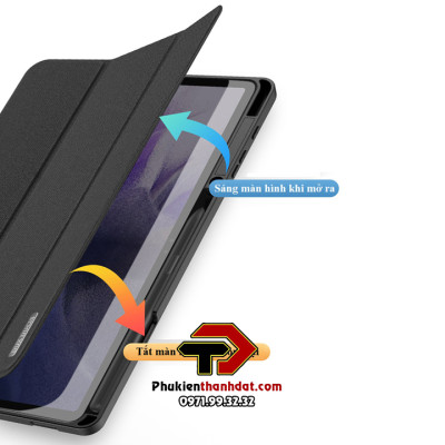 Bao da chống sốc cho SamSung Galaxy Tab S7+ Plus, Tab S7 FE có ngăn đựng bút - Hàng chính hãng