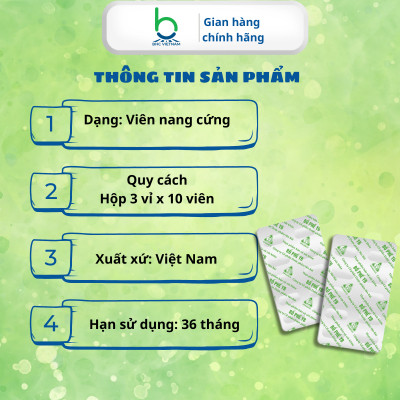 Viên Uống Bổ Phế YB Hỗ Trợ Giảm Ho, Giảm Đờm, Bổ Phế Hiệu Quả - 30 viên