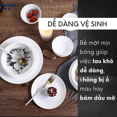 Bát tô/Bộ 6 bát tô thủy tinh Luminarc Diwali 18cm N3975*6, dùng lò vi sóng, máy rửa bát