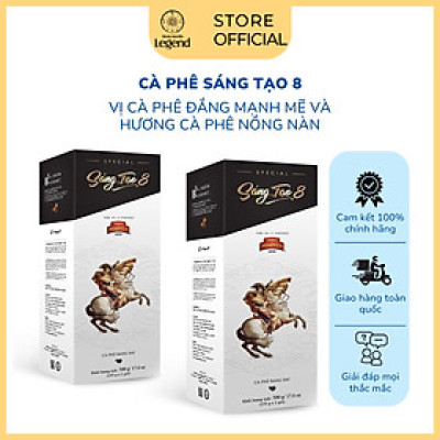 Combo 2 Hộp Cà phê Rang Xay Sáng Tạo 8 - Trung Nguyên Legend - 500gr (Gu mạnh, vị đậm, rất thơm, hương lâu sau uống)