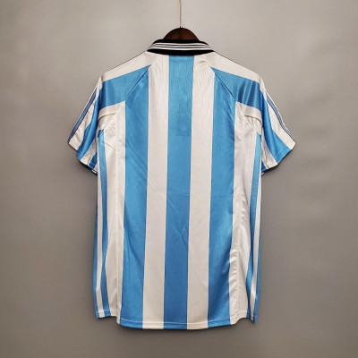 Áo Bóng Đá Retro Tuyển Argentina 1998 - Sân Nhà bản cao cấp vải Cotton Polyester