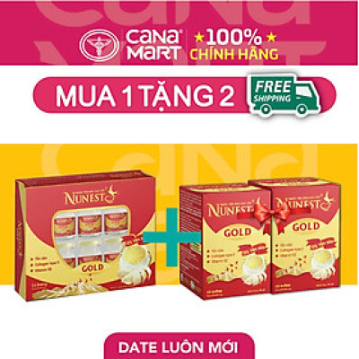 [Hộp 6 lọ x 70ml] Yến sào cao cấp Nunest Gold bồi bổ sức khỏe 15%