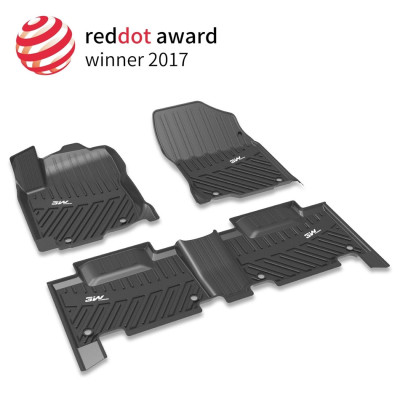 Thảm lót sàn xe ô tô TOYOTA COROLLA ALTIS 2013-2018 Nhãn hiệu Macsim 3W chất liệu nhựa TPE đúc khuôn cao cấp - màu đen