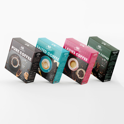 Pure Coffee Goce - Cafe Đen hòa tan 2 trong 1 - 240g (15 gói x 16g)