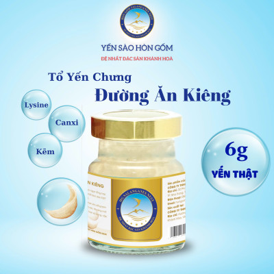 [Hộp 6 Hũ] Tổ Yến Chưng Đường Ăn Kiêng - Yến Sào Hòn Gốm Chính Hiệu Khánh Hòa - HGK NEST