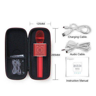 TOSING 04 Micrô Karaoke không dây Loa Bluetooth 2 trong 1 Hát & Ghi âm Máy hát KTV di động dành cho - Vàng