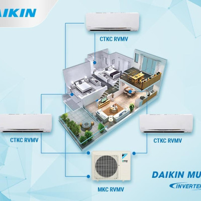 [Free Lắp HCM] Hệ Thống Máy lạnh Multi S Daikin Inverter Combo MKC70SVMV/CTKC35RVMV+CTKC35RVMV+CTKC25RVMV Treo Tường 1 Chiều Lạnh Hàng Chính Hãng 