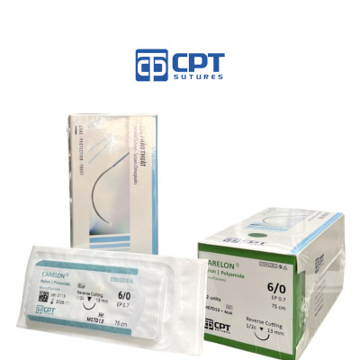 Chỉ phẫu thuật không tiêu CPT Carelon Nylon số 6/0 - M07D13 (Màu Xanh)