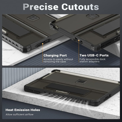 Ốp lưng Zaki cho Surface Pro 11/Pro 10/Pro 9 chống sốc trong mờ - Hàng Chính Hãng