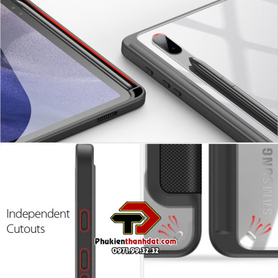 Bao da chống sốc dành cho SamSung Galaxy Tab S7 FE có ngăn đựng bút hiệu Dux Ducis Toby - Hàng nhập khẩu