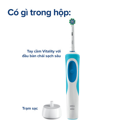 Bàn chải điện Oral-B Vitality - Hộp Eco - Chính hãng bảo hành 24 tháng