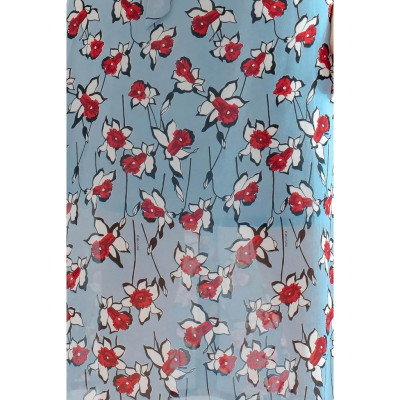 Đầm maxi hoa xanh Tri