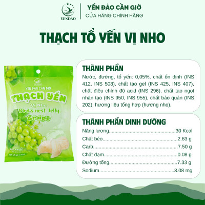 Yến Đảo - Thạch Yến Vị Nho, Bổ Sung Năng Lượng, Thanh Mát Mỗi Ngày