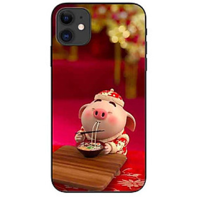 Ốp lưng in cho Iphone 11 Mẫu Heo Ăn