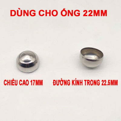 Đầu Chụp Inox Ống Tròn Dành Cho Ống Phi 19 - 22 -25 KB-945