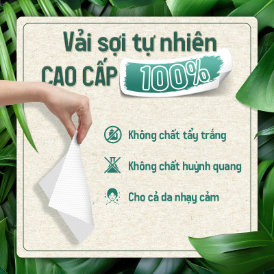 Khăn vải khô đa năng LAMY dạng túi rút 200 tờ không mùi không cồn không paraben