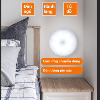 Đèn LED cảm biến chuyển động cảm biến thông minh, ánh sáng bảo vệ mắt, sạc pin USB đời mới, dán tường, tủ quần áo, cầu thang, phòng ngủ… Cảm Ứng không dây 