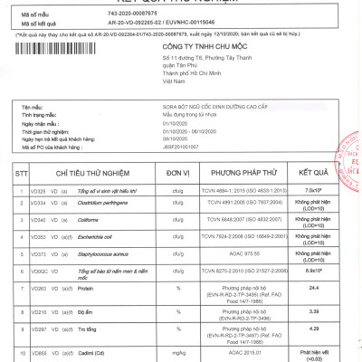 Sora Bột ngũ cốc dinh dưỡng cao cấp 500g-1kg