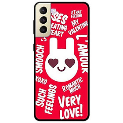 Ốp lưng dành cho Samsung Galaxy S21 Plus mẫu Thỏ LOVE Đỏ