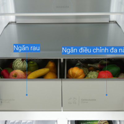 Tủ lạnh Hitachi Inverter 464 lít Multi Door HR4N7520DSWDXVN - Hàng chính hãng - Chỉ giao HCM