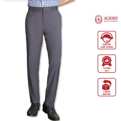 Quần Âu Nam Aligro Màu grey chất liệu cao Cấp, chuẩn Form Slimfit, Tôn Dáng  màu grey ALGO1034