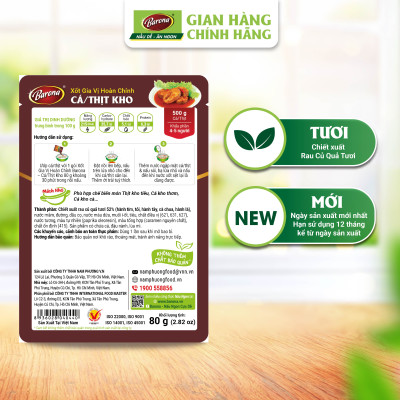 Xốt Gia Vị Hoàn Chỉnh Barona Cá/Thịt Kho 80g